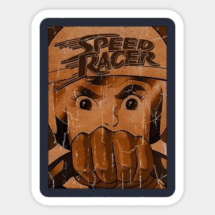 Speed Racer Engraved Vintage Sticker